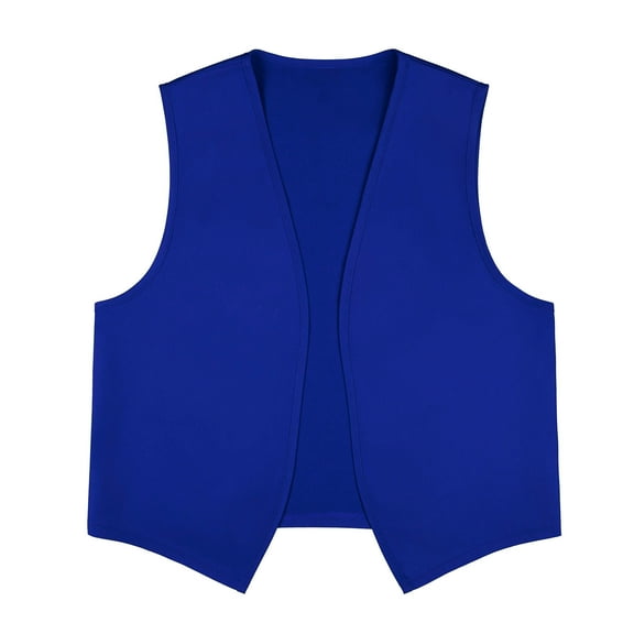 TOPTIE No Pocket Unisex Vest Victorian Waistcoat Peasant Costume Vest Volunteer Work Vest-Blue1-3XL