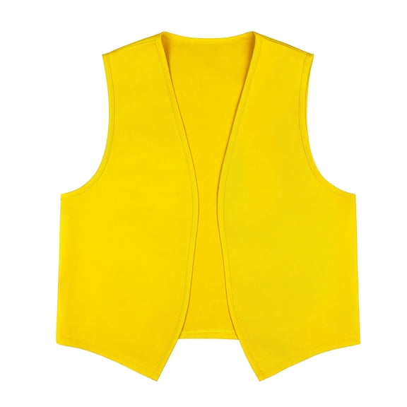 TOPTIE No Pocket Unisex Vest Victorian Waistcoat Peasant Costume Vest Volunteer Work Vest-Yellow-2XL
