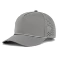 thumbnail image 1 of TOPTIE Perforatd Trucker Hat with Rope, 5 Panel Quick Dry Snapback Cap - Grey, 1 of 7