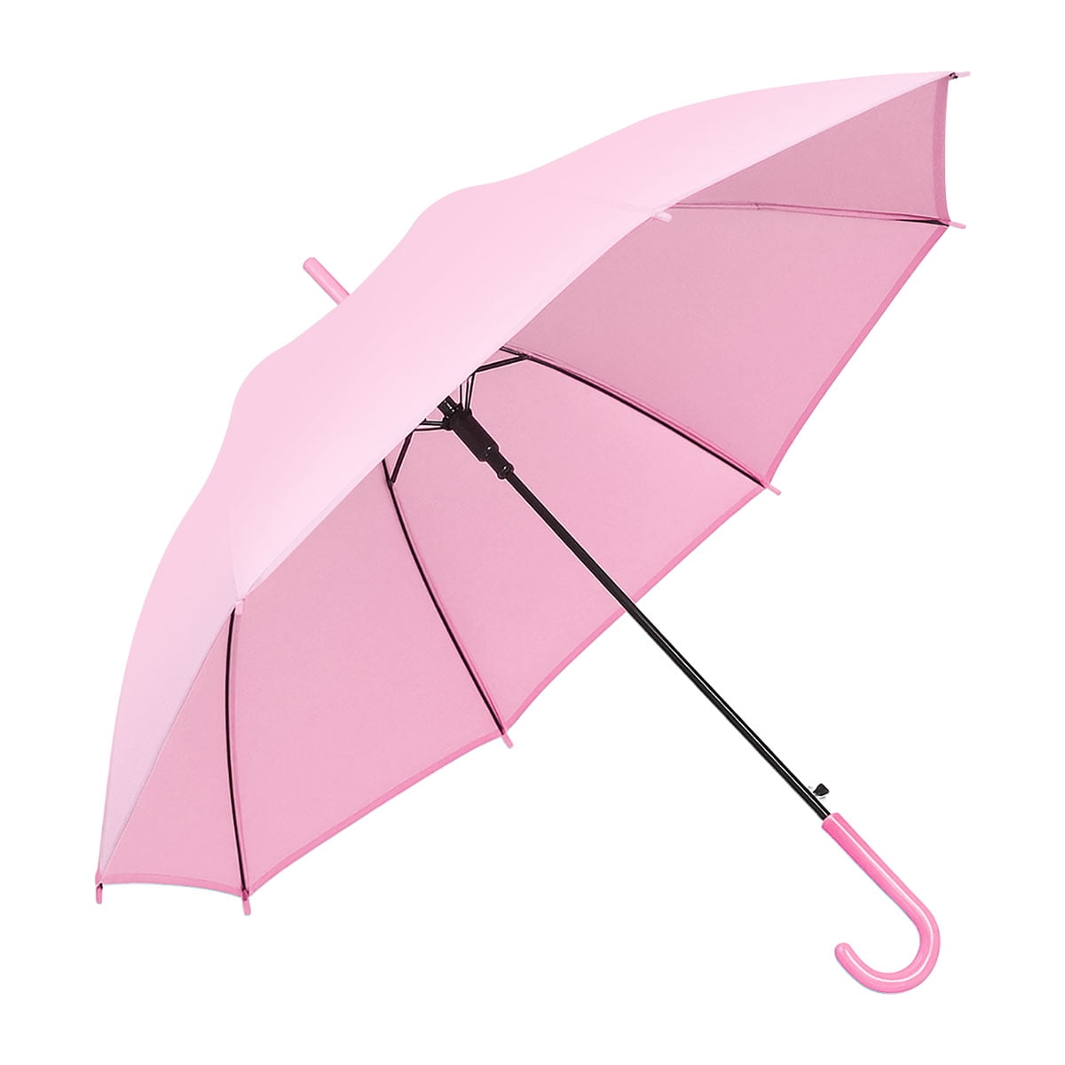 TOPTIE Pink Stick Umbrella Lightweight Umbrella with J-Handle DIA 35.4 Inches Ideal for All Ages