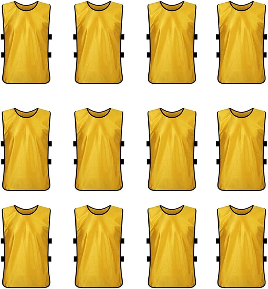 TOPTIE Pinnies Scrimmage Vests (12Pack) Perfect as Basketball Jersey