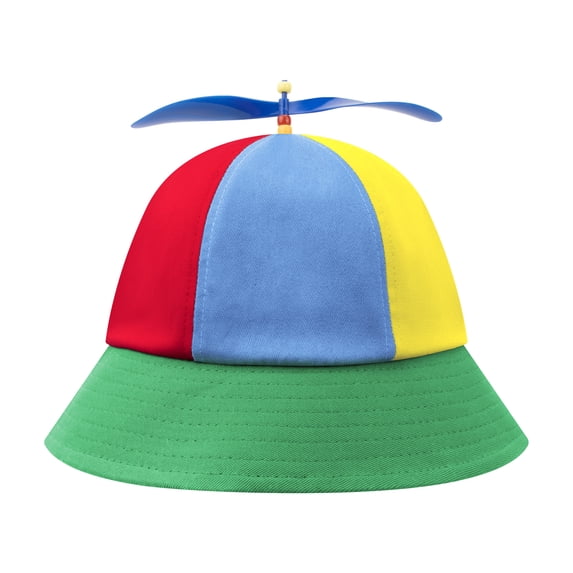 TOPTIE Propeller Hat Whimsical Rainbow Bucket Cap Colorful Hat for Youth & Women-Green