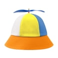 thumbnail image 1 of TOPTIE Propeller Hat Whimsical Rainbow Bucket Cap Colorful Hat for Youth & Women-Orange, 1 of 8