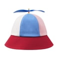 thumbnail image 1 of TOPTIE Propeller Hat Whimsical Rainbow Bucket Cap Colorful Hat for Youth & Women-Red, 1 of 8