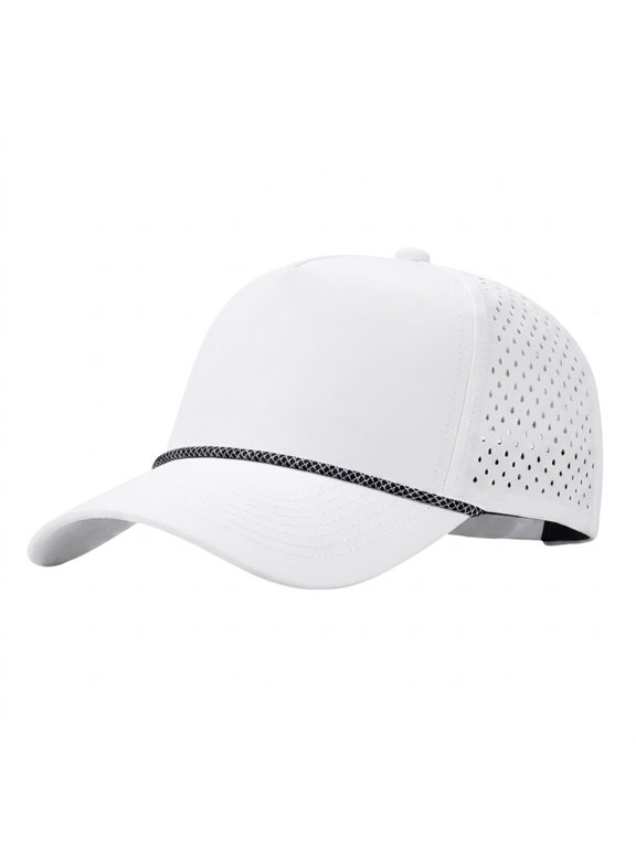 Quick Dry Trucker Cap 5 Panel With Rope Waterproof Snapback Mid Profile Polyester