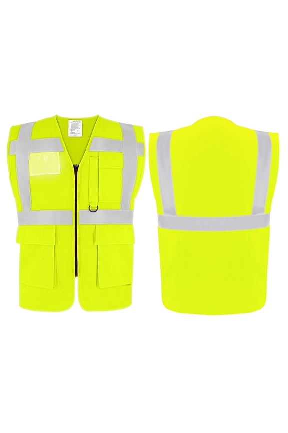 Reflective Safety Vest High Visibility Class II Vest for Women & Men Meets ANSI/ISEA Standards-Neon Yellow-S