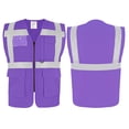 thumbnail image 1 of TOPTIE Reflective Safety Vest High Visibility Class II Vest for Women & Men Meets ANSI/ISEA Standards-Purple-S, 1 of 6