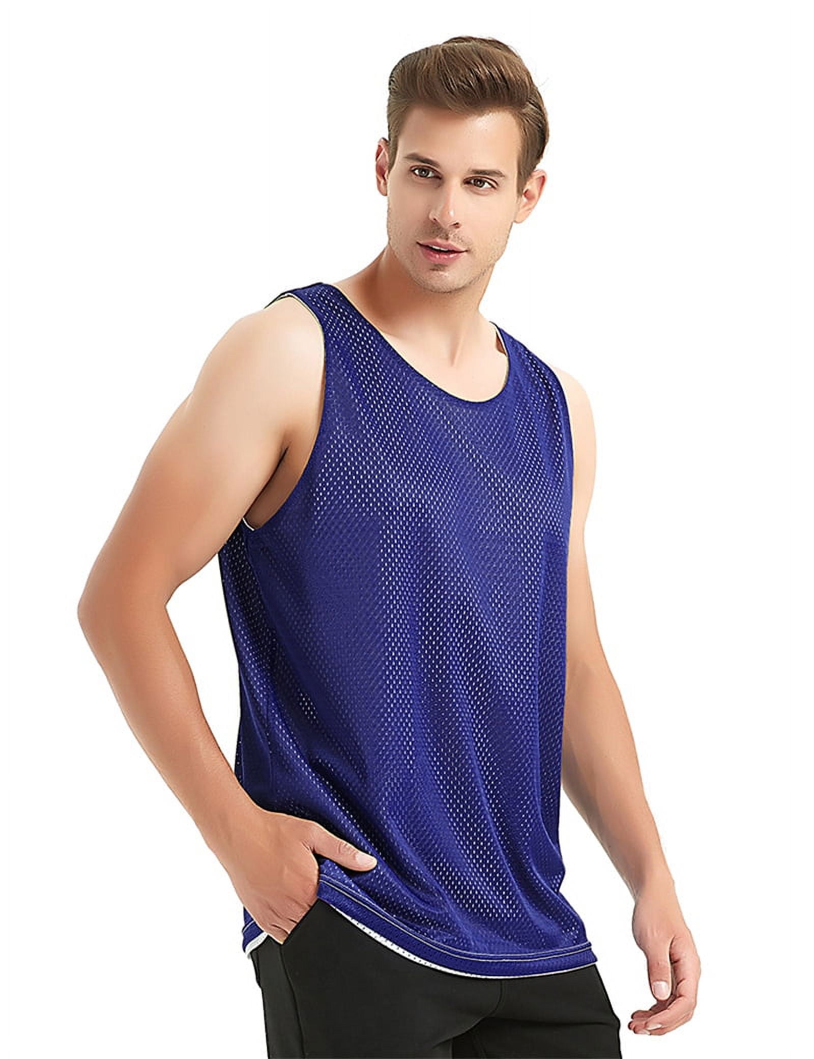 TOPTIE Reversible Basketball Jerseys Men's Tank Top Mesh