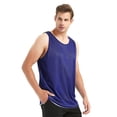 thumbnail image 1 of TOPTIE Reversible Basketball Jerseys Men's Tank Top Mesh Tank Lacrosse Jersey for Adult Youth-Purple/White-S, 1 of 10