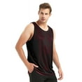 thumbnail image 1 of TOPTIE Reversible Basketball Jerseys Men's Tank Top Mesh Tank Lacrosse Jersey for Adult Youth-black/red-XXL, 1 of 10