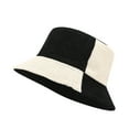 thumbnail image 1 of TOPTIE Reversible Block Corduroy Bucket Hat 2-in-1 Unisex Sun Hat for Outdoor-BLACKBEIGE, 1 of 8
