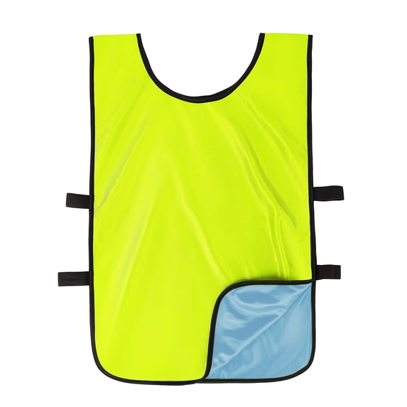 TOPTIE Reversible Scrimmage Pinnies Practice Jerseys Soccer Training Vest for Adult / Child-Light blue / Green-Toddler
