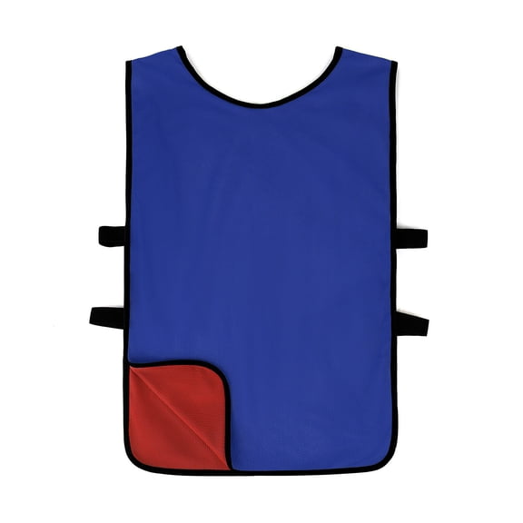 TOPTIE Reversible Soccer Pinnies, Football Practice Jersey Soccer Vest for Adult and Youth-Royal blue/Red-M