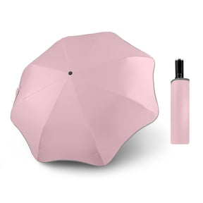 TOPTIE Round-Corner Umbrella Compact Auto Open Umbrella with Reflective Strip