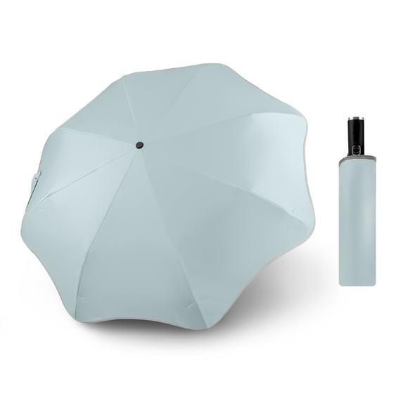 TOPTIE Round-Corner Umbrella Compact Auto Open Umbrella with Reflective Strip