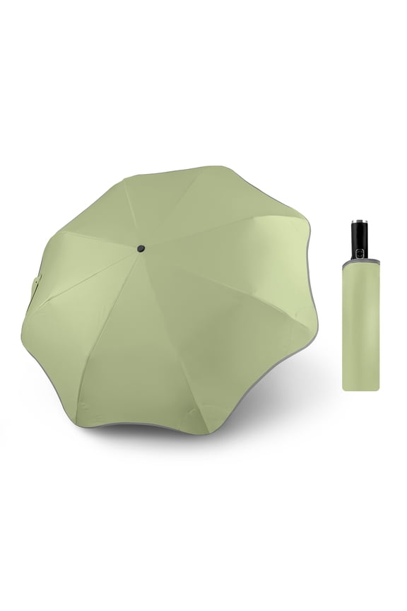 Round-Corner Umbrella Compact Auto Open Umbrella with Reflective Strip