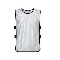 TOPTIE Scrimmage Training Vests Soccer Pinnies Football Jersey, Pinnies for Soccer Team, Adult / Child-White-Adult