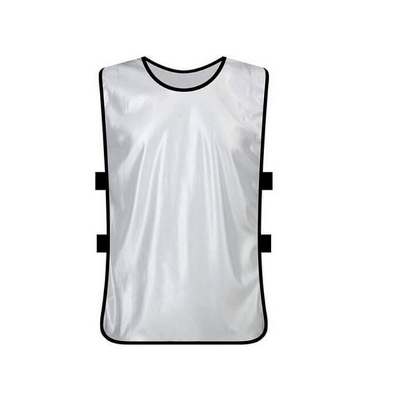 TOPTIE Scrimmage Training Vests Soccer Pinnies Football Jersey, Pinnies for Soccer Team, Adult / Child-White-Adult