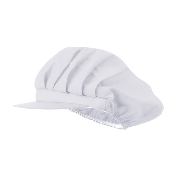 TOPTIE Short Brim Chef Hat for Women - Adjustable, Breathable Hair Net for Kitchen Cooking, Food Service, Working-White