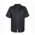 thumbnail image 1 of TOPTIE Short Sleeve Chef Coat Jacket Black Mesh Zipper Chef Uniform, 1 of 6