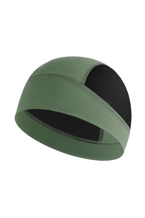 Skull Caps Cooling Stretch Mesh Beanie Sweat Wicking Helmet Liner-Green