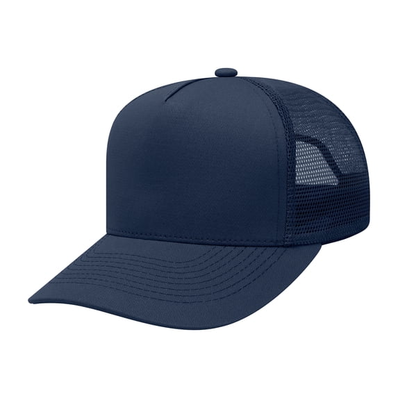 TOPTIE Snapback Baseball Cap Mid Profile Mesh Back Cotton Twill-Navy