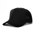thumbnail image 1 of TOPTIE Snapback Baseball Cap with Rope, Adjustable Vented Performance Hat, Laser Cut Mesh Cap for Men Women - Black, 1 of 7