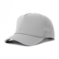 thumbnail image 1 of TOPTIE Snapback Baseball Cap with Rope, Adjustable Vented Performance Hat, Laser Cut Mesh Cap for Men Women - Light Grey, 1 of 7