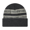 thumbnail image 1 of TOPTIE Striped Beanie Hat for Men & Women Classic Warm Knit Cuffed Plain Toboggan Ski Skull Cap-DarkGrey, 1 of 8