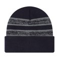 thumbnail image 1 of TOPTIE Striped Beanie Hat for Men & Women Classic Warm Knit Cuffed Plain Toboggan Ski Skull Cap-NavyBlue, 1 of 8