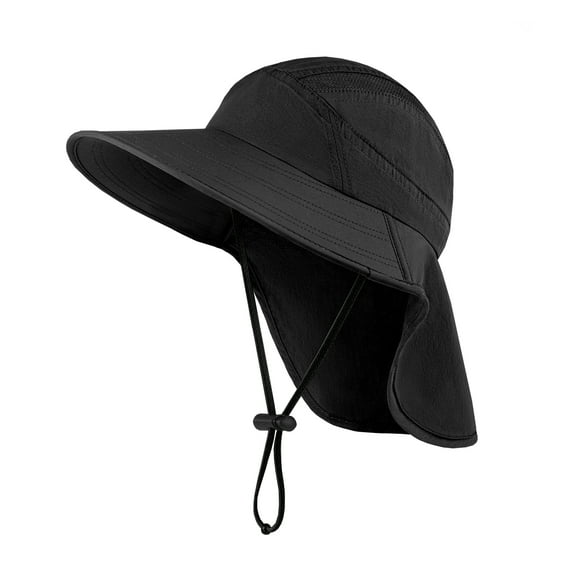 TOPTIE Sun Bucket Hats, UPF 50+ Fishing Hat with Neck Flap, Quick-Drying Breathable Hat with Wide Brim for Hiking Fishing