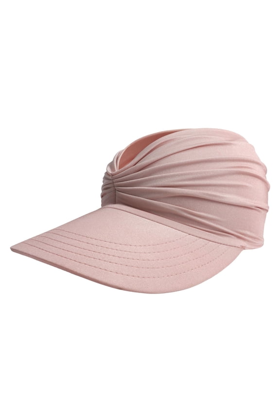 Sun Visor Hat Wide Brim Foldable Elastic Hat Quick-Dry-Pink