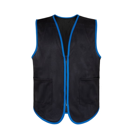 TOPTIE Supermarket Employee Volunteers Uniform Vest Unisex Zipper Front Breathable Mesh Waistcoat