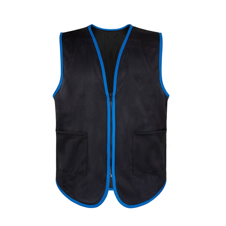 TOPTIE Supermarket Employee Volunteers Vest Unisex Zipper Mesh