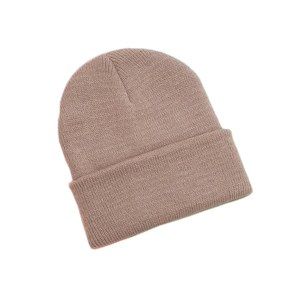 TOPTIE Toddler Baby Girls Boys Cuffed Knit Beanie Hat Uniesx Winter Knitted Skull Hats for Kids-Khaki
