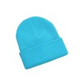 thumbnail image 1 of TOPTIE Toddler Baby Girls Boys Cuffed Knit Beanie Hat Uniesx Winter Knitted Skull Hats for Kids-Sky Blue, 1 of 7