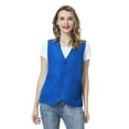 thumbnail image 1 of TOPTIE Unisex Work Vest Volunteer Activity Supermarket Uniform Button Up Vest-Blue1-2XL, 1 of 7