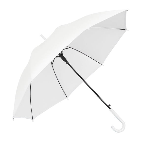 TOPTIE White Stick Umbrella Lightweight Umbrella with J-Handle DIA 35.4 Inches Ideal for All Ages