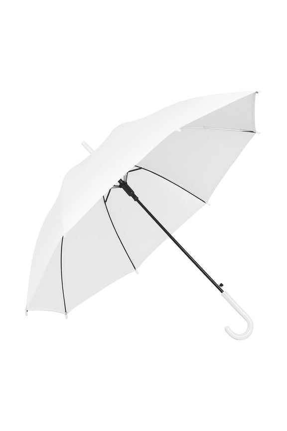White Stick Umbrella Lightweight Umbrella with J-Handle DIA 35.4 Inches Ideal for All Ages