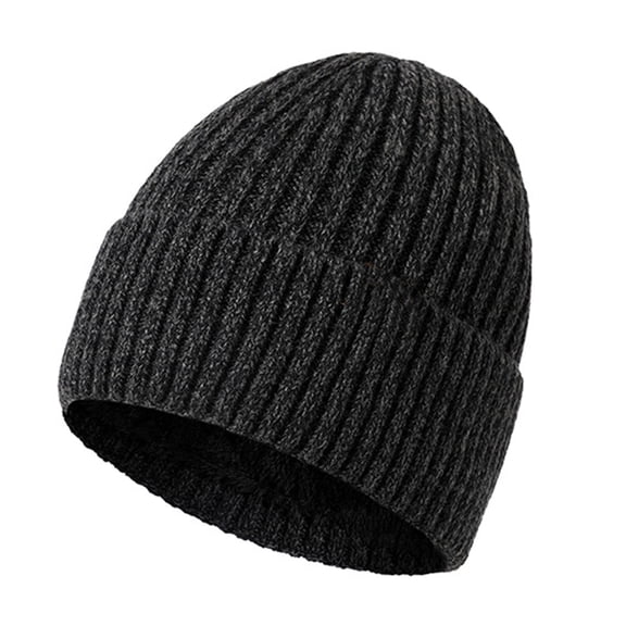 TOPTIE Winter Fleece Lined Beanie Thermal Knitted Hat Skull Cap for Men & Women-DarkGrey
