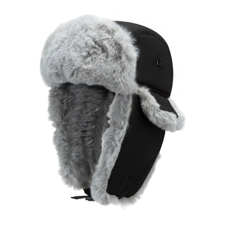 Faux Fur Trapper Hat with Ear Flaps, Adjustable Chin Buckle, Unisex Winter Trapper Hat with Faux Fu? Lined, Ear Flaps, Adjustable Chin  main image 3