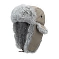 thumbnail image 1 of TOPTIE Winter Hats Windproof Faux Fur Trapper Hat with Earflaps Warm Hat for Men Women-Grey, 1 of 7