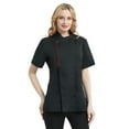 thumbnail image 1 of TOPTIE Women's Chef Coat With Contrast Piping Short Sleeve Chef Jacket, 1 of 7