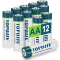 TOPUSSE 12 Pack AA Batteries, Long Lasting Alkaline 1.5v Leakproof
