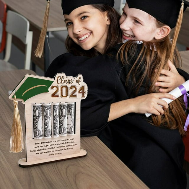 TOPUUTP 2024 Graduation Season Wooden Crafts Ornaments Tassel Bachelor