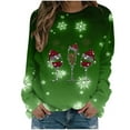 TOPUUTP Christmas Sweatshirts for Women 2025 Red Wine Glass Graphic