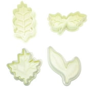 TOPUUTP - Cortadores de émbolo para decoración de tartas con patrón de hojas, estampadores de fondant para hornear creativo, caída de precio