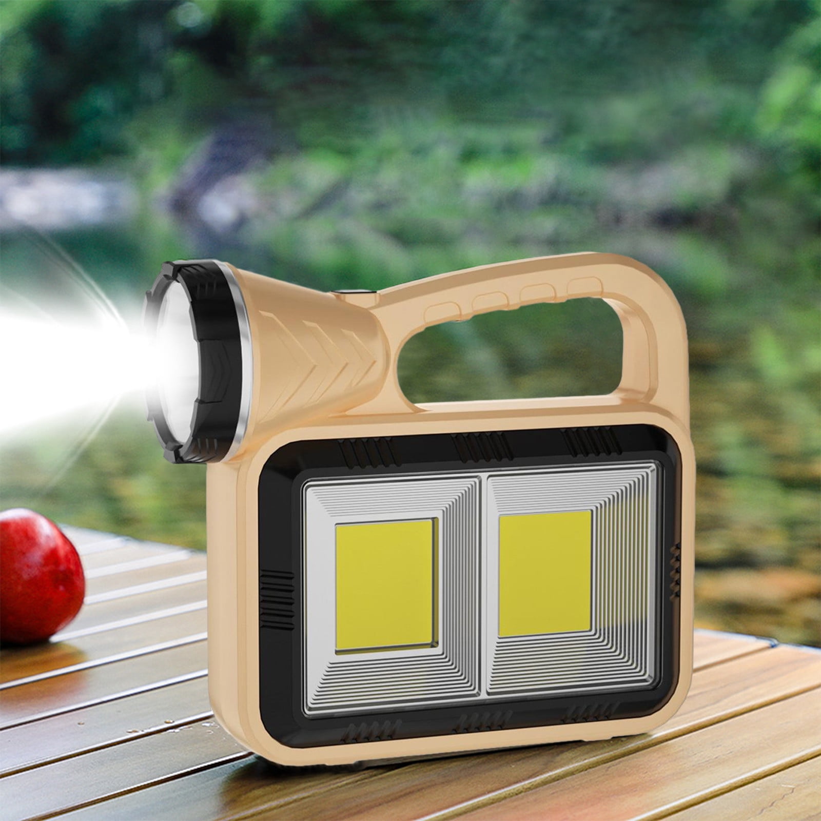 TOPUUTP Lámpara de Camping Recargable Linterna portátil, Fuente de luz LED, energía Solar, múltiples Modos de iluminación para Uso en Exteriores