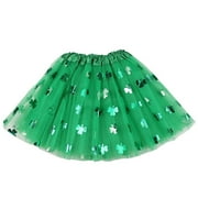 TOPUUTP St Patricks Day Decorations St. Patrick's Day Party Costume Accessories Set Tu-tu Skirt, Beaded Necklace, Green Sleeves(Adult) Flash Deals