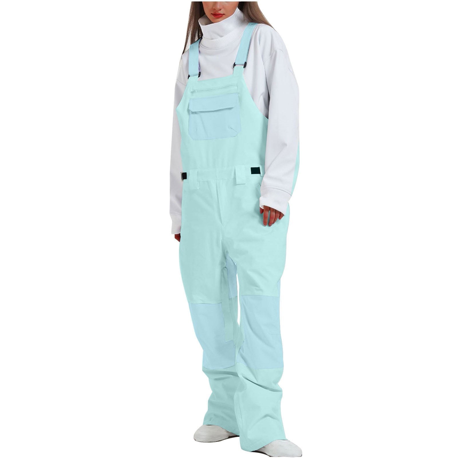 TOPUUTP Women and Mens Snow Bibs Adjustable Overalls Pants Wear ...